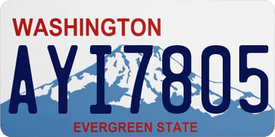 WA license plate AYI7805