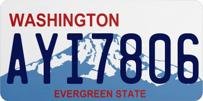 WA license plate AYI7806