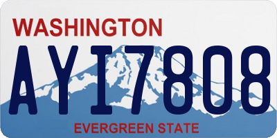 WA license plate AYI7808