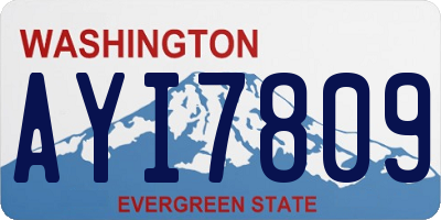 WA license plate AYI7809