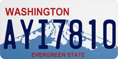 WA license plate AYI7810