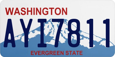 WA license plate AYI7811