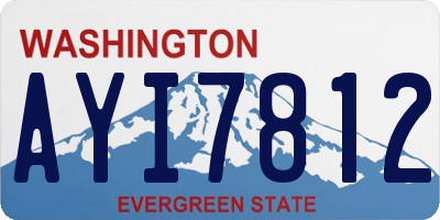 WA license plate AYI7812
