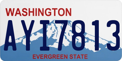 WA license plate AYI7813