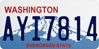 WA license plate AYI7814