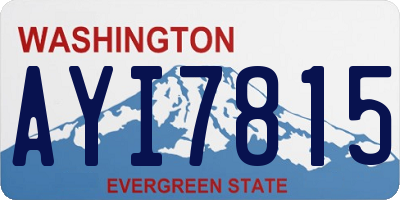 WA license plate AYI7815