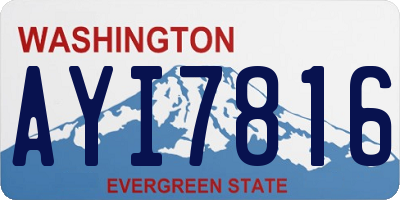 WA license plate AYI7816