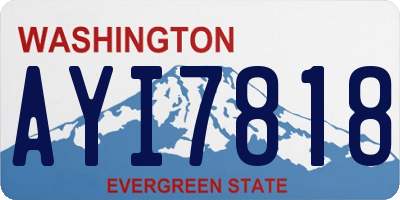 WA license plate AYI7818
