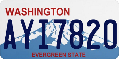 WA license plate AYI7820