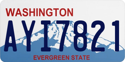 WA license plate AYI7821