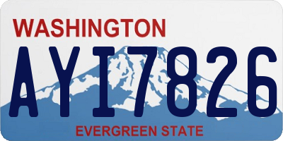 WA license plate AYI7826