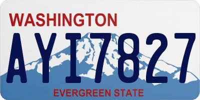 WA license plate AYI7827