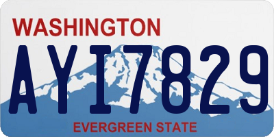 WA license plate AYI7829