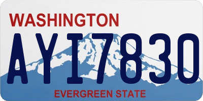WA license plate AYI7830