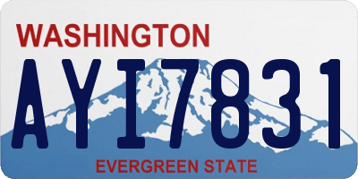 WA license plate AYI7831
