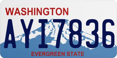 WA license plate AYI7836