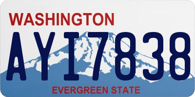 WA license plate AYI7838