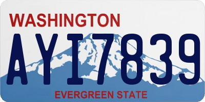 WA license plate AYI7839