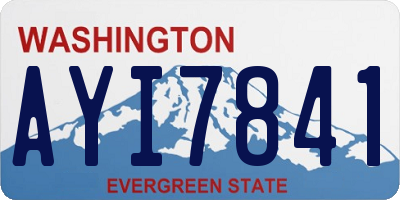WA license plate AYI7841