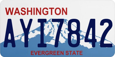 WA license plate AYI7842