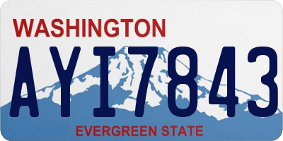 WA license plate AYI7843