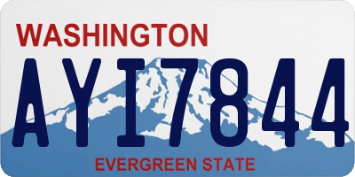 WA license plate AYI7844