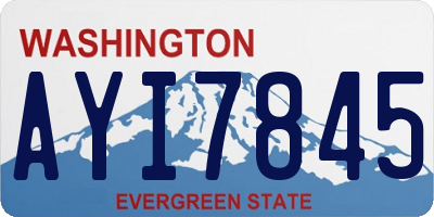 WA license plate AYI7845