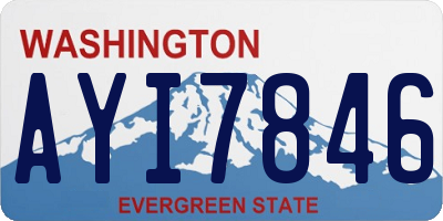 WA license plate AYI7846