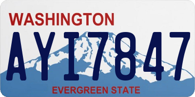 WA license plate AYI7847