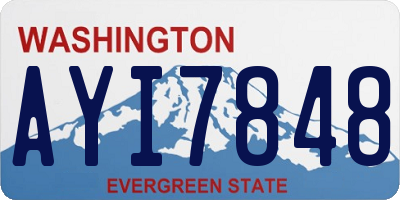 WA license plate AYI7848