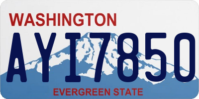 WA license plate AYI7850