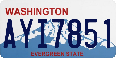 WA license plate AYI7851