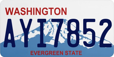 WA license plate AYI7852