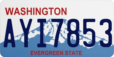 WA license plate AYI7853