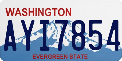 WA license plate AYI7854