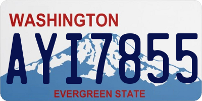 WA license plate AYI7855