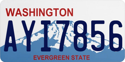 WA license plate AYI7856