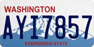 WA license plate AYI7857
