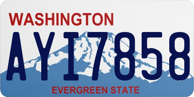 WA license plate AYI7858
