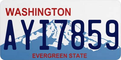 WA license plate AYI7859