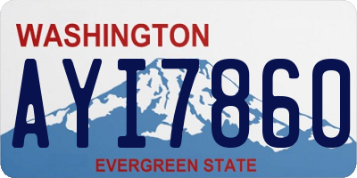 WA license plate AYI7860