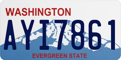 WA license plate AYI7861