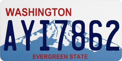 WA license plate AYI7862