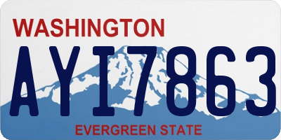 WA license plate AYI7863