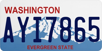 WA license plate AYI7865