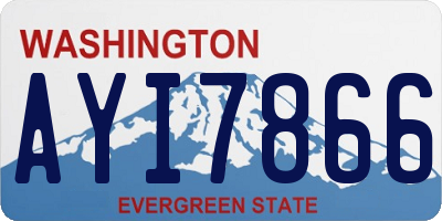 WA license plate AYI7866