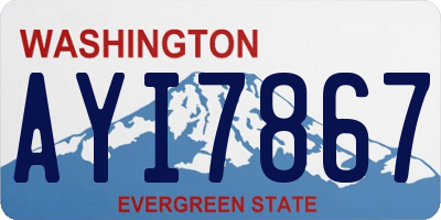 WA license plate AYI7867