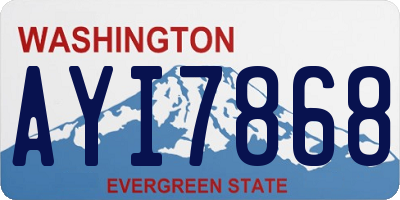 WA license plate AYI7868