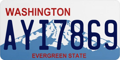 WA license plate AYI7869