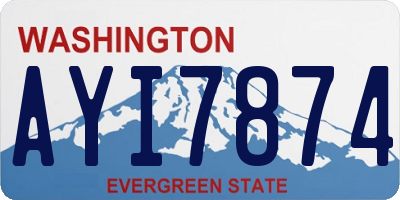 WA license plate AYI7874